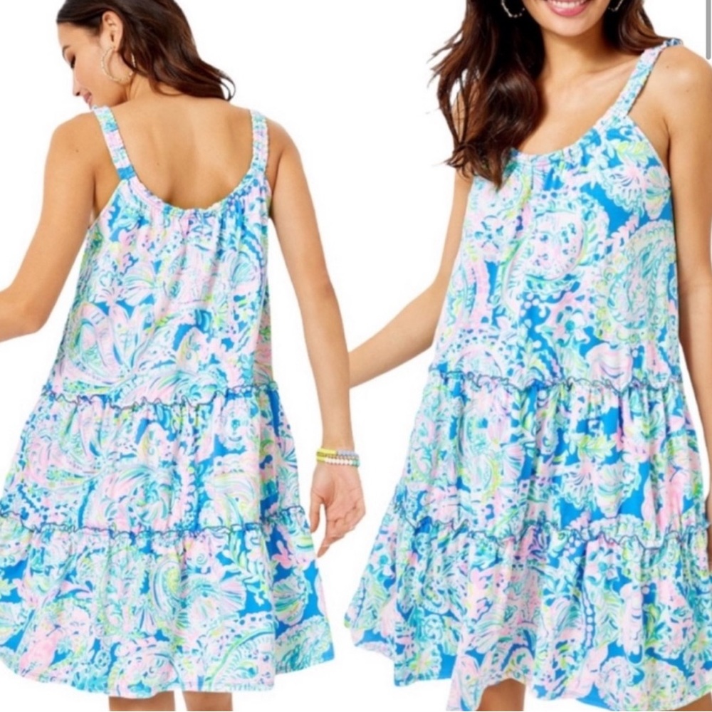 Lilly Pulitzer Loro Dress in Multi Dream Team Print